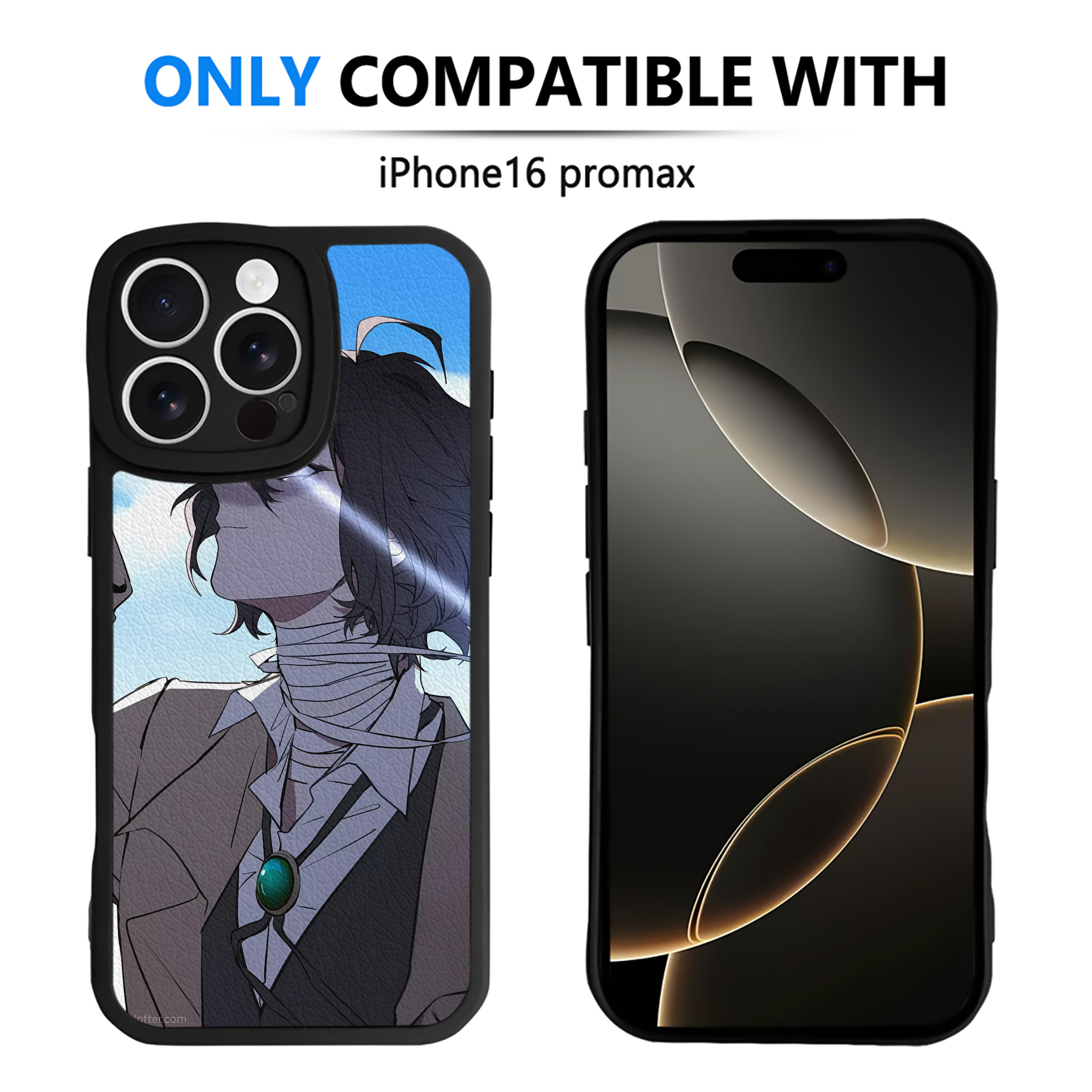 （画像用） 文豪ストレイドッグス Bungo Stray Dogs 【iPhone 16シリーズ対応】シリコンスマホケース（レザー調） 材質：シリコン